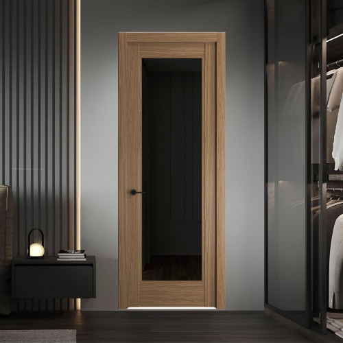 6.1.2 ND.O Дуб Мокко стекло Черное тонированное ProfilDoors Orange