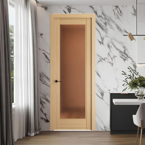 6.1.2 ND.O Дуб Натуральный стекло Золотистая бронза матовое ProfilDoors Orange