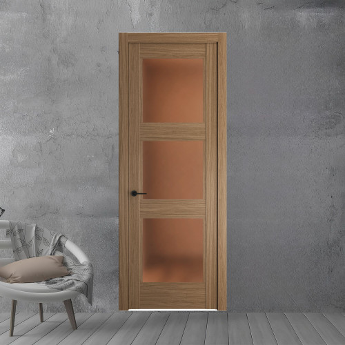 7.3.2 ND.O Дуб Мокко стекло Золотистая бронза матовое ProfilDoors Orange