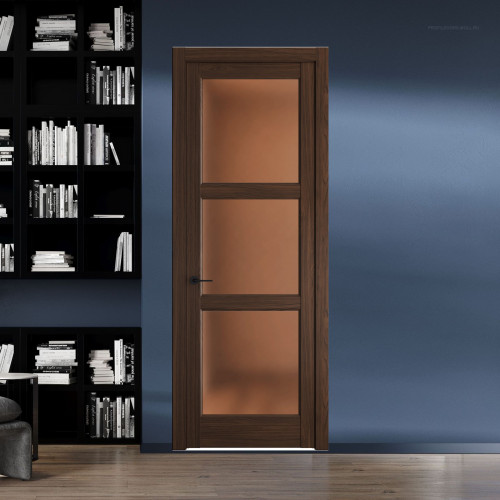 8.3.2 ND.O Орех Шоколад стекло Золотистая бронза матовое ProfilDoors Orange