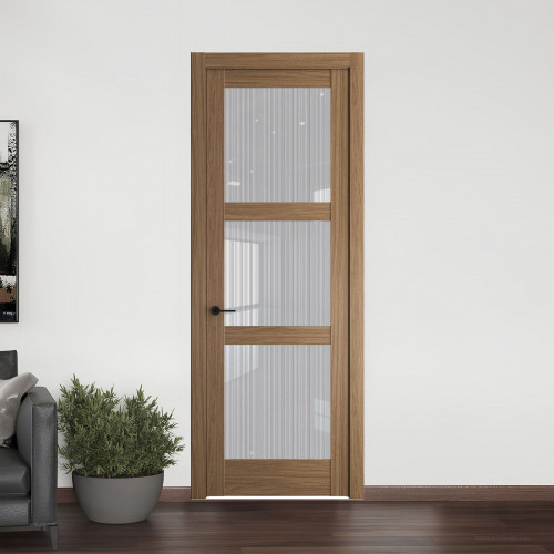 10.3.2 ND.O Дуб Мокко стекло Узор Страйп ProfilDoors Orange