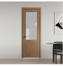 7.2.2 ND.O Дуб Мокко стекло Узор Страйп ProfilDoors Orange