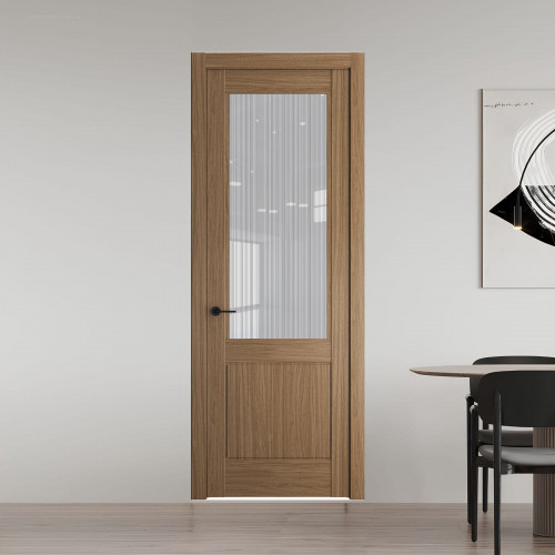 7.2.2 ND.O Дуб Мокко стекло Узор Страйп ProfilDoors Orange
