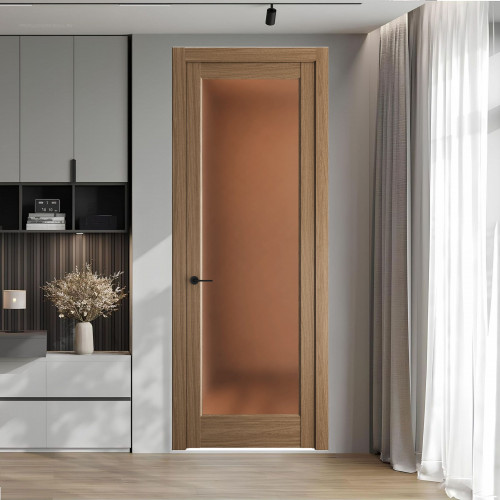 8.1.2 ND.O Дуб Мокко стекло Золотистая бронза матовое ProfilDoors Orange