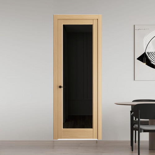 8.1.2 ND.O Дуб Натуральный стекло Черное тонированное ProfilDoors Orange