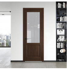 8.2.2 ND.O Орех Шоколад стекло Узор Страйп ProfilDoors Orange