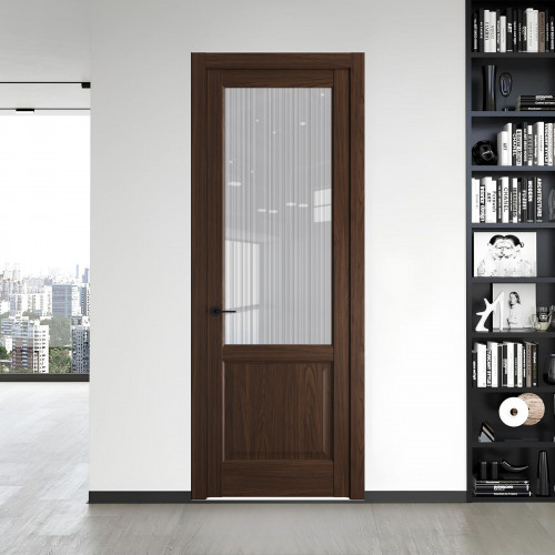 8.2.2 ND.O Орех Шоколад стекло Узор Страйп ProfilDoors Orange
