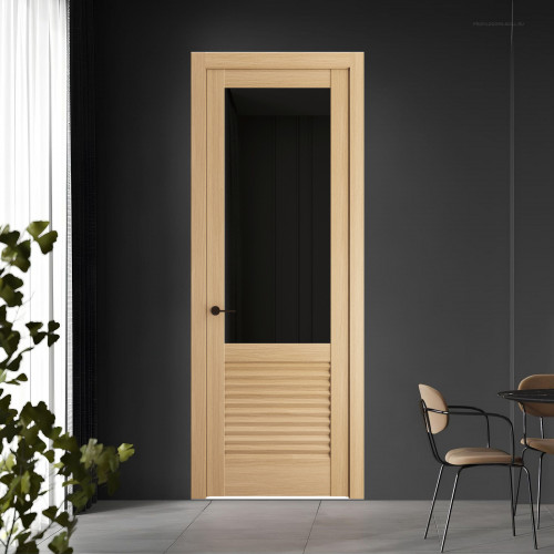 11.2.2 ND.O Дуб Натуральный стекло Черное тонированное ProfilDoors Orange