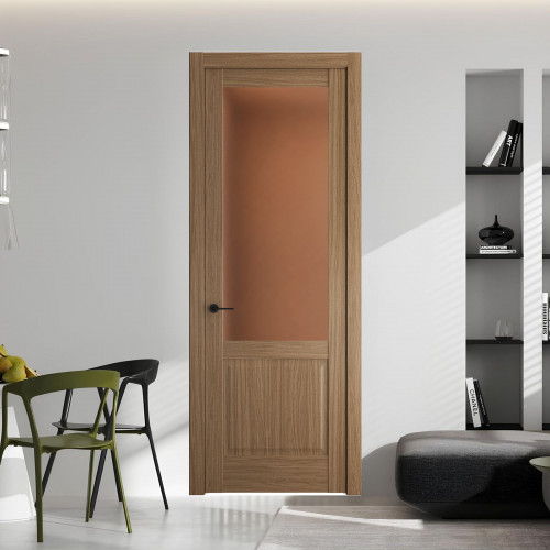 5.2.2 ND.O Дуб Мокко стекло Золотистая бронза матовое ProfilDoors Orange
