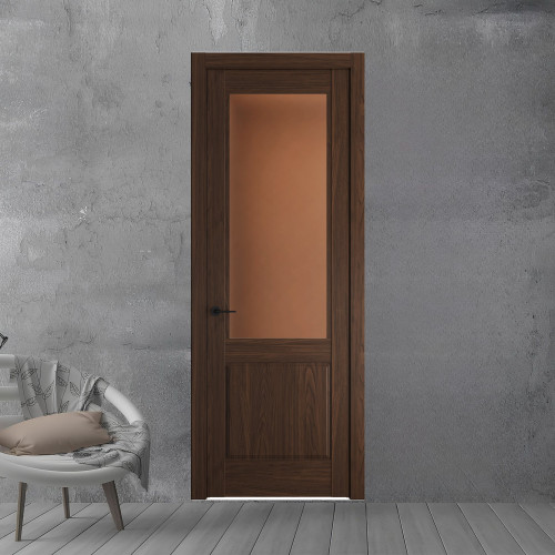 6.2.2 ND.O Орех Шоколад стекло Золотистая бронза матовое ProfilDoors Orange