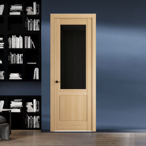 7.2.2 ND.O Дуб Натуральный стекло Черное тонированное ProfilDoors Orange