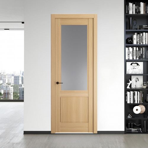 7.2.2 ND.O Дуб Натуральный стекло Графит ProfilDoors Orange