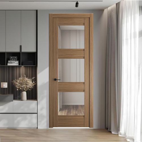 9.3.2 ND.O Дуб Мокко стекло Прозрачное ProfilDoors Orange