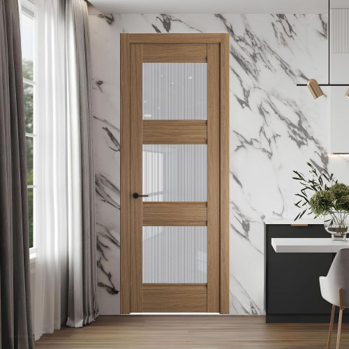 9.3.2 ND.O Дуб Мокко стекло Узор Страйп ProfilDoors Orange