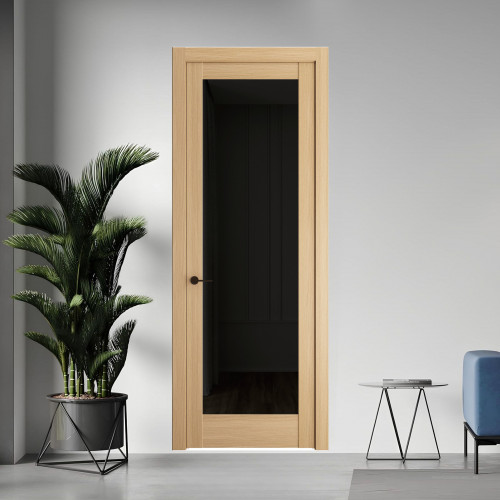 11.1.2 ND.O Дуб Натуральный стекло Черное тонированное ProfilDoors Orange