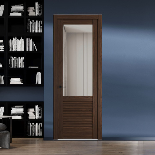 11.2.2 ND.O Орех Шоколад стекло Прозрачное ProfilDoors Orange