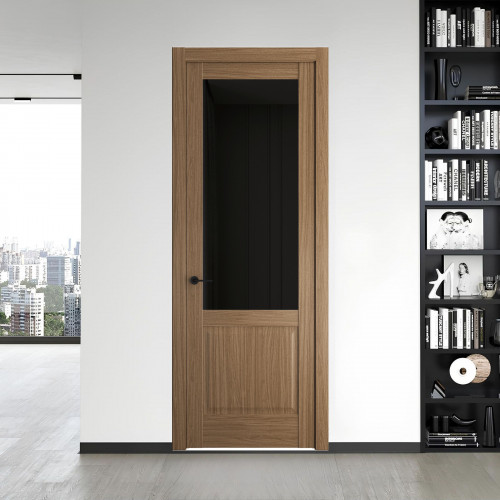 5.2.2 ND.O Дуб Мокко стекло Черное тонированное ProfilDoors Orange