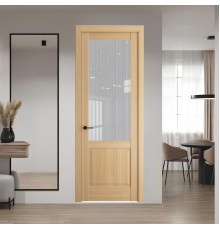 5.2.2 ND.O Дуб Натуральный стекло Узор Страйп ProfilDoors Orange