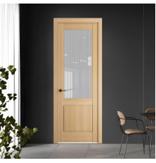 6.2.2 ND.O Дуб Натуральный стекло Узор Страйп ProfilDoors Orange