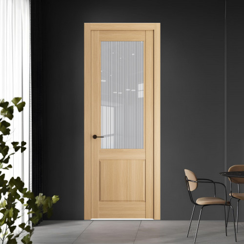 6.2.2 ND.O Дуб Натуральный стекло Узор Страйп ProfilDoors Orange