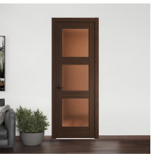 6.3.2 ND.O Орех Шоколад стекло Золотистая бронза матовое ProfilDoors Orange