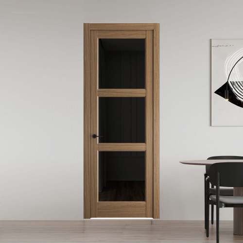 8.3.2 ND.O Дуб Мокко стекло Черное тонированное ProfilDoors Orange