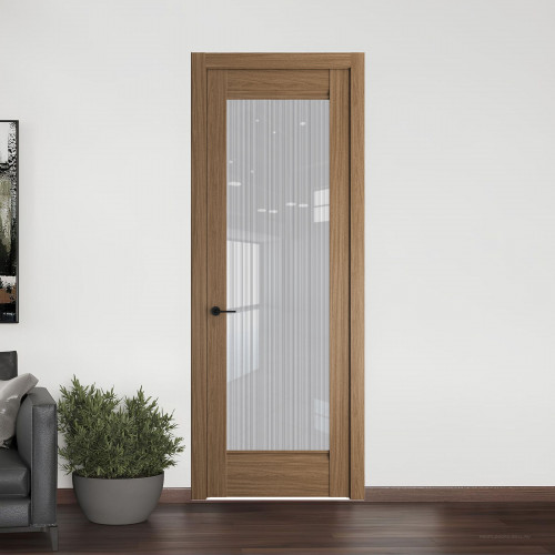 9.1.2 ND.O Дуб Мокко стекло Узор Страйп ProfilDoors Orange