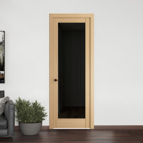 10.1.2 ND.O Дуб Натуральный стекло Черное тонированное ProfilDoors Orange