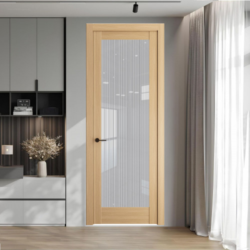 5.1.2 ND.O Дуб Натуральный стекло Узор Страйп ProfilDoors Orange