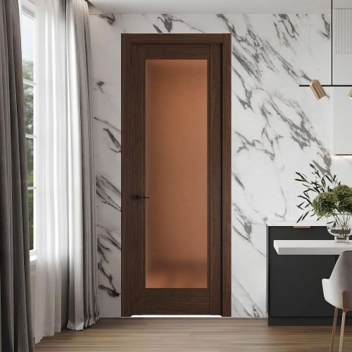6.1.2 ND.O Орех Шоколад стекло Золотистая бронза матовое ProfilDoors Orange