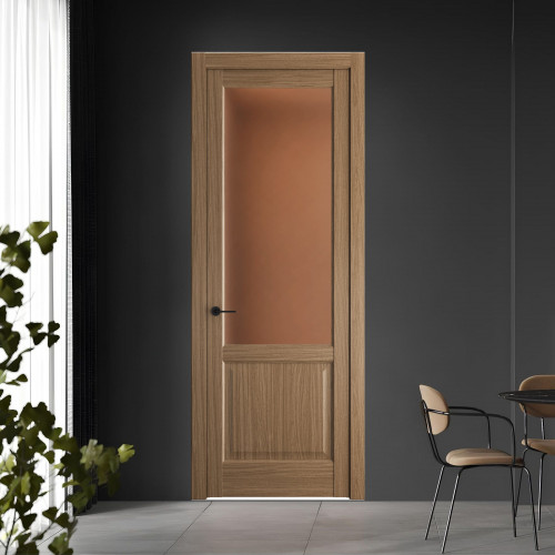 8.2.2 ND.O Дуб Мокко стекло Золотистая бронза матовое ProfilDoors Orange