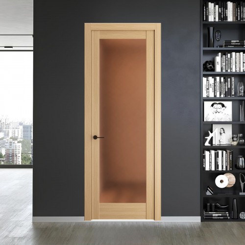 5.1.2 ND.O Дуб Натуральный стекло Золотистая бронза матовое ProfilDoors Orange