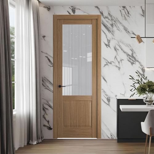 5.2.2 ND.O Дуб Мокко стекло Узор Страйп ProfilDoors Orange