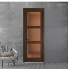 5.3.2 ND.O Орех Шоколад стекло Золотистая бронза матовое ProfilDoors Orange