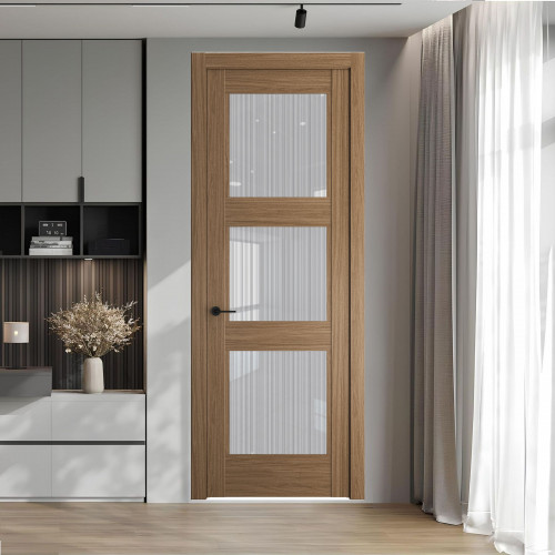 7.3.2 ND.O Дуб Мокко стекло Узор Страйп ProfilDoors Orange