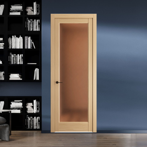 8.1.2 ND.O Дуб Натуральный стекло Золотистая бронза матовое ProfilDoors Orange