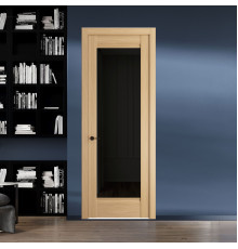 9.1.2 ND.O Дуб Натуральный стекло Черное тонированное ProfilDoors Orange
