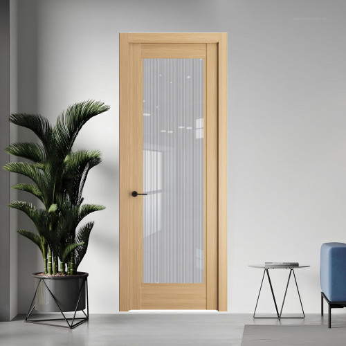 6.1.2 ND.O Дуб Натуральный стекло Узор Страйп ProfilDoors Orange