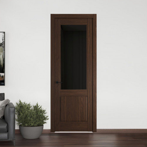 6.2.2 ND.O Орех Шоколад стекло Черное тонированное ProfilDoors Orange