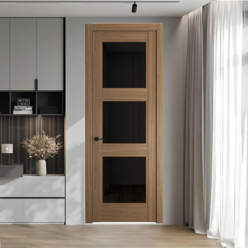 6.3.2 ND.O Дуб Мокко стекло Черное тонированное ProfilDoors Orange