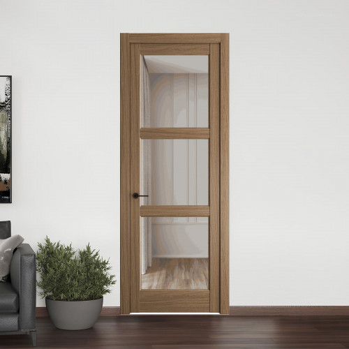 8.3.2 ND.O Дуб Мокко стекло Прозрачное ProfilDoors Orange