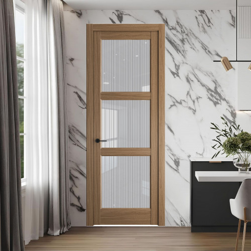 8.3.2 ND.O Дуб Мокко стекло Узор Страйп ProfilDoors Orange