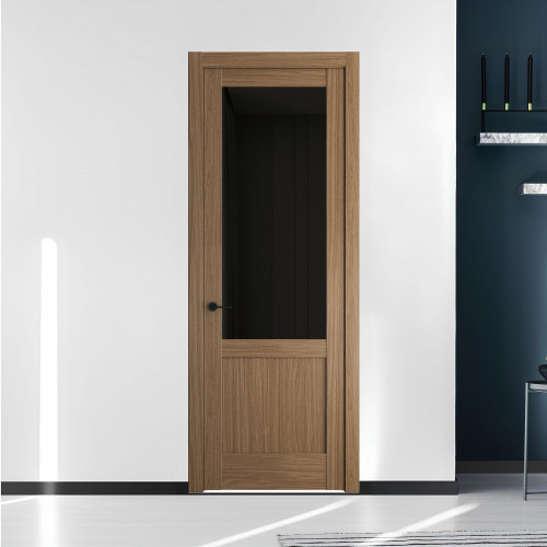 10.2.2 ND.O Дуб Мокко стекло Черное тонированное ProfilDoors Orange