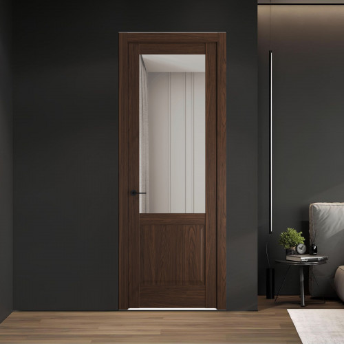 5.2.2 ND.O Орех Шоколад стекло Прозрачное ProfilDoors Orange