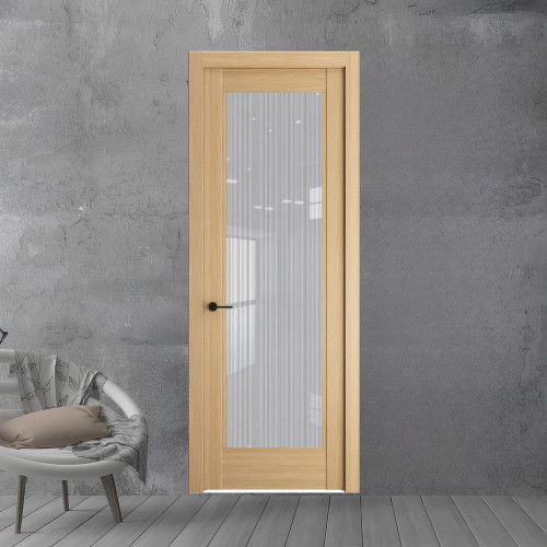 7.1.2 ND.O Дуб Натуральный стекло Узор Страйп ProfilDoors Orange