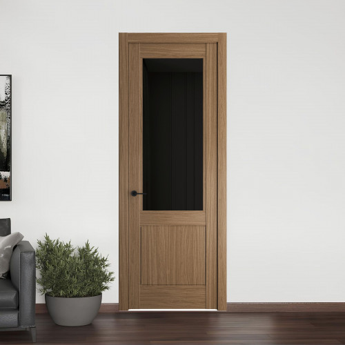 7.2.2 ND.O Дуб Мокко стекло Черное тонированное ProfilDoors Orange