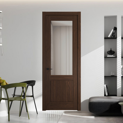7.2.2 ND.O Орех Шоколад стекло Прозрачное ProfilDoors Orange