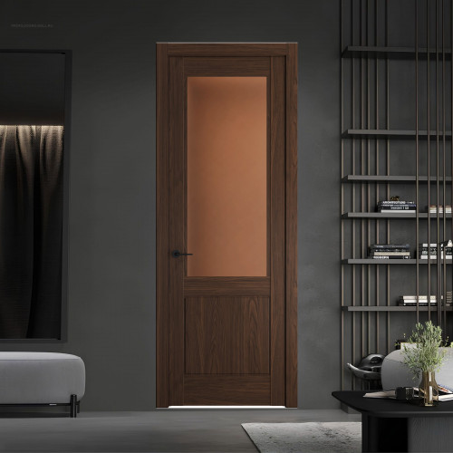 7.2.2 ND.O Орех Шоколад стекло Золотистая бронза матовое ProfilDoors Orange