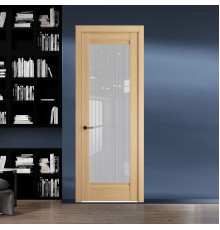 9.1.2 ND.O Дуб Натуральный стекло Узор Страйп ProfilDoors Orange