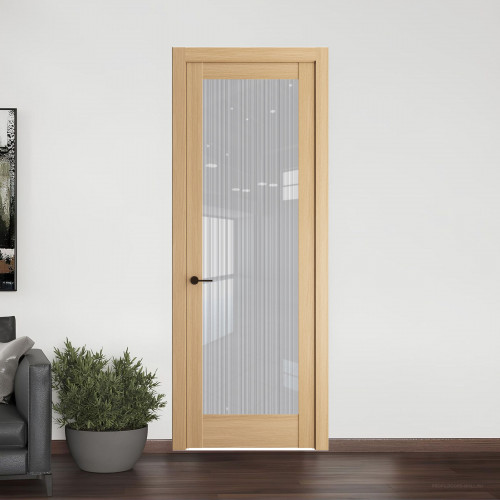 10.1.2 ND.O Дуб Натуральный стекло Узор Страйп ProfilDoors Orange